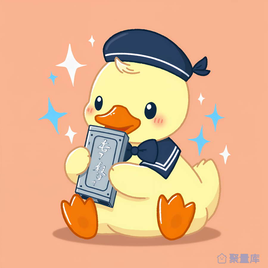 T恤印花图案：戴贝雷帽的小鸭子